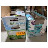 2 Boxes of Baby Wipes, One Appears Full, the other is over half full.