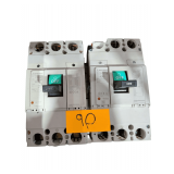 2 Mitsubishi Pole Molded Case Circuit Breakers NF400-CW 400amp and NF400-CW 300amp