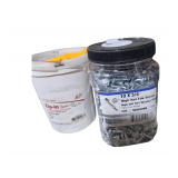 Sealed tub of 10 × 3/4 High Hat Tek Screws - Partial Tub of Zip in Screws - 8x3/4