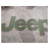 Jeep Dealership Plastic Signage Lettering - Large 24"+, same size as 421. This one appears not to have been installed.