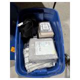 Tote of New and Used Sheets, Drapes, Various Sizes