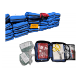 Large Lot of Medical Travel Kits, Includes Pocket Masks, Scissors, Gloves, Wipes and Biohazard Bag
