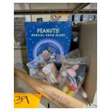 Peanuts Musical Snow Globe, Walt Disney World Mini Beans: Timon, Mickey Mouse, Pooh. First Hit Mini Bat