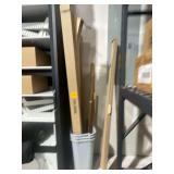 7 Wood and Brass Flag Poles 7 Feet Tall