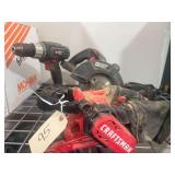 Electric Craftsman Belt Sander with Porter Cable Cordless Drill and Circular Saw with Charger