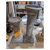 Stone Pillar Candle Holders 12" & 16"