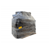 Shorter Pallet of Mostly Produce Crates, Some Beverage Crates