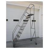 PW Platforms 10 Step Rolling Platform Ladder. 131"x72"x33"