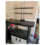 Luxor Rolling TV Cart. Bottom Door is Locked, No Key 42x24x79