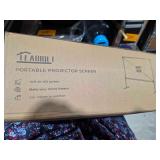 100" Outdoor Portable Projector Screen, New.