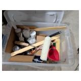 Tote of Painting Supplies