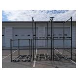 (5) Pallet Stack Racking Per Lot - 4000lb Capacity. Previously Stored Indoors. OD 57"w x 65"h x 53"d. Minimum usable space 45"w x 50"d x 60"h. Designed to be used with platform on bottom, but were pre