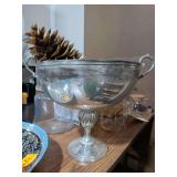 Silver Toned Raised Serving Bowl