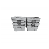 (10) Buckhorn Plastic Handled Totes with Removable Lids 24"x20"x10".