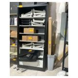 APW Wright Line Double Sliding Door Storage Rack with Key 39"x19"x83" - No contents, just plastic trays.