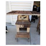 1950s Craftsman 10323831 8-inch Tilt-arbor Bench Table Saw On Cart with Assorted Parts, Untested