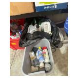 2 Plastic Containers of Spray Paints other is Yard Sprays