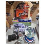 MastoHarley Davidson Cycle - Refell Dodge Viper - Statue of Liberty Music Box - Harley Shot Glass