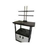 Luxor Rolling TV Cart. Bottom Door is Locked, No Key 42x24x79