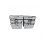 (10) Buckhorn Plastic Handled Totes with Removable Lids 24"x20"x10".