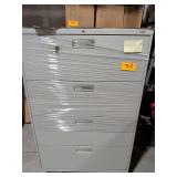 Hon 4 Drawer Lateral Filing Cabinet with Keys, Like-New