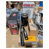 Yeti Tumbler, Pampered Chef Items, Utensil Set Accessories and Panini Sandwich Maker