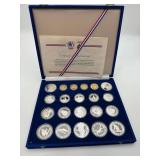1984 Winter / Summer Olympic Games Gold & Silver Proof Coin Collection - 4 Gold Coins - 17 Silver Coins