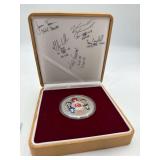 2008 Silver Plated Olympic Medalian - Autographed by 5 Olympic Medalists