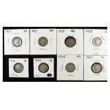 (8) MERCURY DIMES