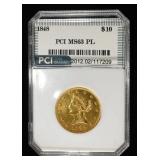 1848 $10 LIBERTY GOLD PCI CH BU PL
