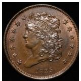 1835 HALF CENT CH BU