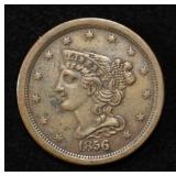 1856 HALF CENT XF/AU