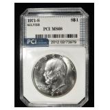 1971-S SILVER EISENHOWER DOLLAR PCI SUPERB GEM+ BU