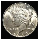 1934-D PEACE DOLLAR CH TO GEM BU