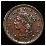 1853 LARGE CENT BU
