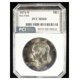 1974-S SILVER EISENHOWER DOLLAR PCI SUPERB GEM+ BU