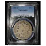 1886-O MORGAN DOLLAR PCGS AG03