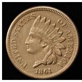 1861 INDIAN CENT AU