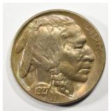 1927-D BUFFALO NICKEL CH/GEM BU COLOR