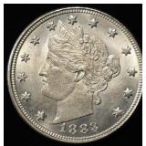 1883 NO CENTS LIBERTY NICKEL GEM BU