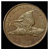 1858 FLYING EAGLE CENT CH BU