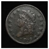 1809 LARGE CENT VF/XF SCRATCHES