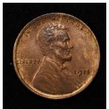 1911 LINCOLN CENT CH/GEM BU RB