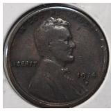 1914-D WHEAT CENT FINE