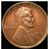 1915-D LINCOLN CENT CH/GEM BU RB