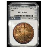 1999 AMERICAN SILVER EAGLE PCI PERFECT GEM BU