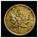 1985 $5 1/10TH OZ GOLD MAPLE LEAF