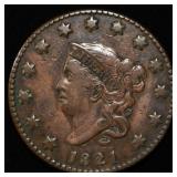 1821 LARGE CENT VF