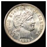 1892 BARBER DIME CH/GEM BU