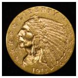1915 $2.50 INDIAN GOLD CH BU